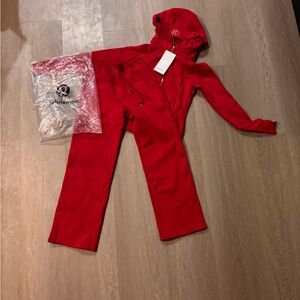 lululemon athletica Red Hooded Jumpsuit & Joggers Set